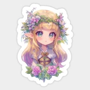 Chibi Elf Princess Sticker